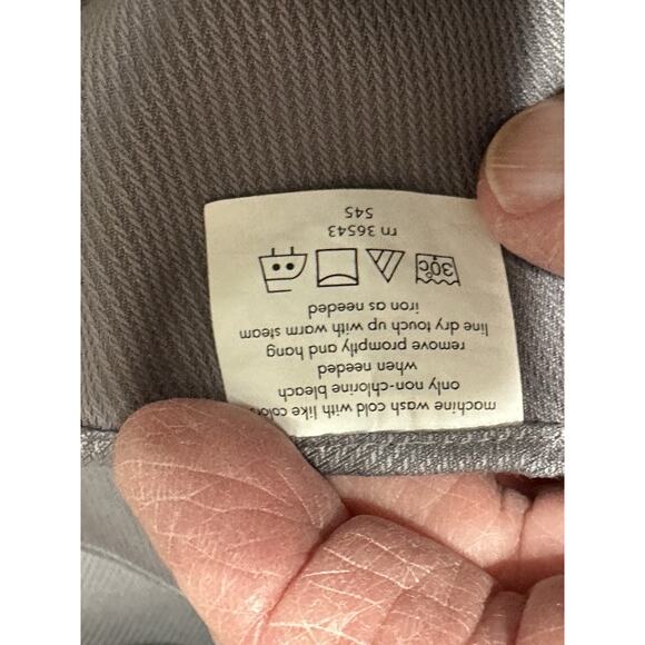 CALVIN KLEIN Slim Fit Non Iron Button Down Shirt Men's 16 32/33 Gray Collared - Picture 11 of 11